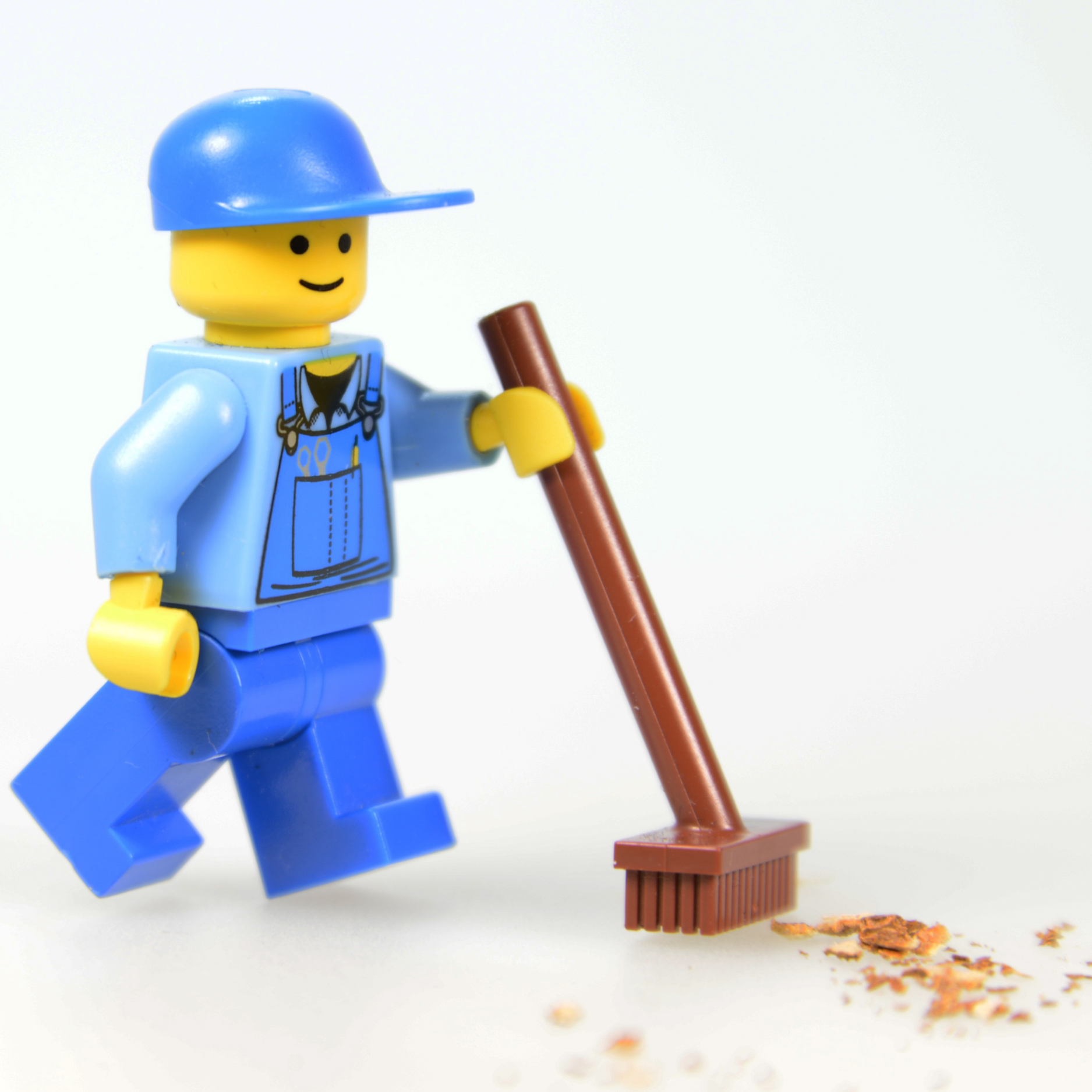 Lego Man Sweeping
